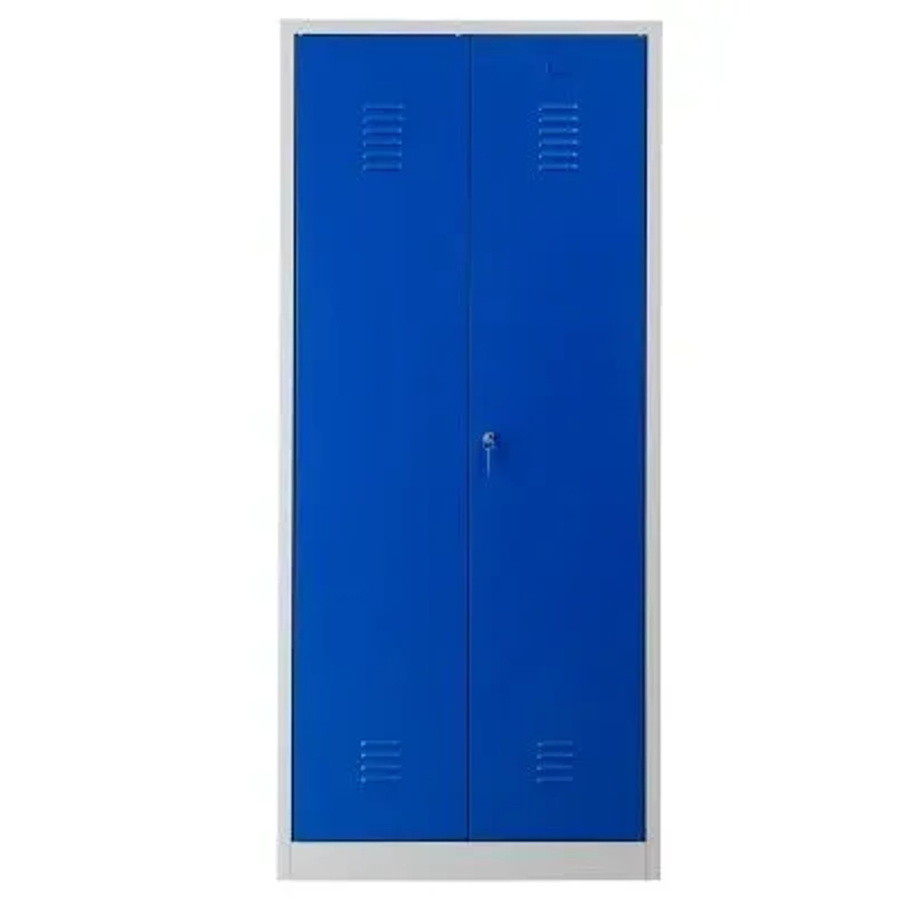 PROREGAL Garderobenspind Camel aus Metall mit 2 Fächern und Zylinderschloss in Grau-Blau, H x B x T: 180 x 80 x 50 cm - Bild 2