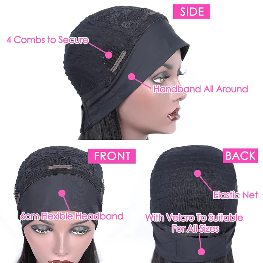 Dula A Hair Stirnband-Perücke aus Echthaar, Body Wave, 180 Dichte, Remy Indisches Haar - Bild 4