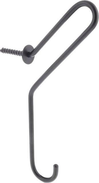 Wagner Wandhaken Hooks4home Retro aus Stahl in Schwarz Matt, B/H/T: 8,5 x 8,0 x 3,5 cm - Bild 1