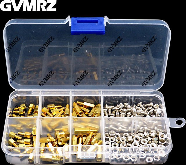 180 Stück M3 Messing Hexagonal Abstandshalter Set für PCB Boards in Gold - Bild 1
