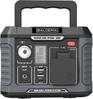 BALDERIA Powerbank PPS300 mit 300 W und 231 Wh in Schwarz und Grau - Bild 1