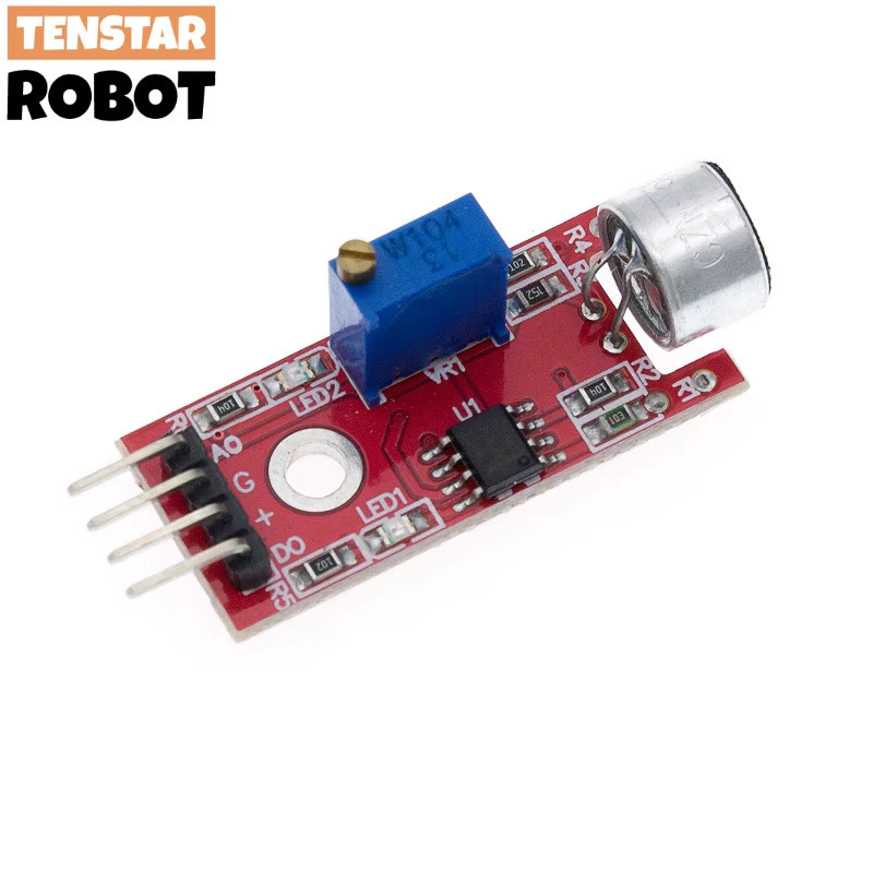 TENSTAR ROBOT KY-037 Sound Erkennung Sensor Modul mit hoher Empfindlichkeit in Rot für DIY Roboter und Smart Fahrzeuge - Bild 2