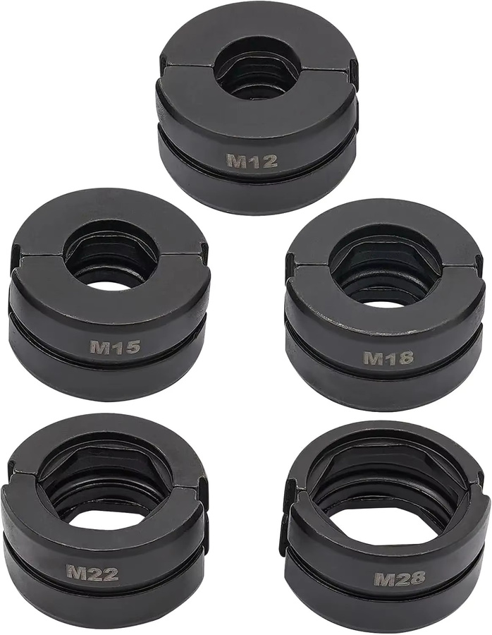 WindWilder Pressbacke M12-M28 Schwarz, Pressbackeinsatz zum Crimpen von Kupferrohren für 12 mm, 15 mm, 18 mm, 22 mm und 28 mm - Bild 1