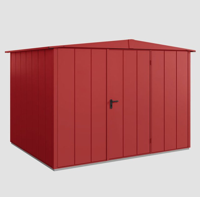 Ecostar Gerätehaus Elegant-S aus Metall in Rot mit B/H/T: 302,8 x 219,4 x 238 cm - Bild 2