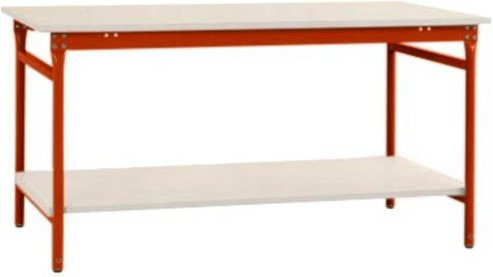 Manuflex TP5211.2001 BASIS Komplett-Beistelltisch stationär mit Melamin-Platte und Zwischenboden, B/T/H: 125 x 60 x 78 cm - Bild 1