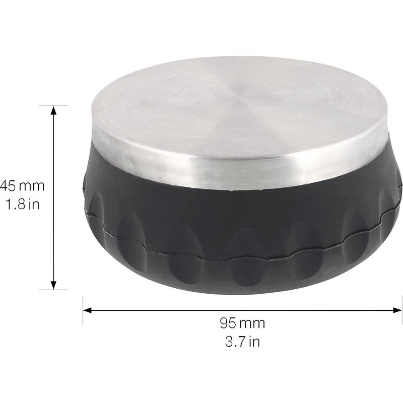 Wagner Bodentürstopper BIG DISK STEEL EH 5210 aus Zinkdruckguss in Schwarz/Silber, Durchmesser: 9,5 cm, Höhe: 4,3 cm - Bild 4