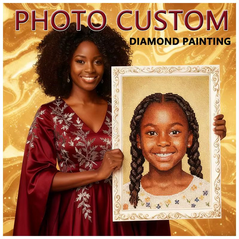 HUACAN 5D Diamantmalerei als personalisiertes Mosaik-Foto für dein individuelles Home Decor in Multicolor - Bild 5