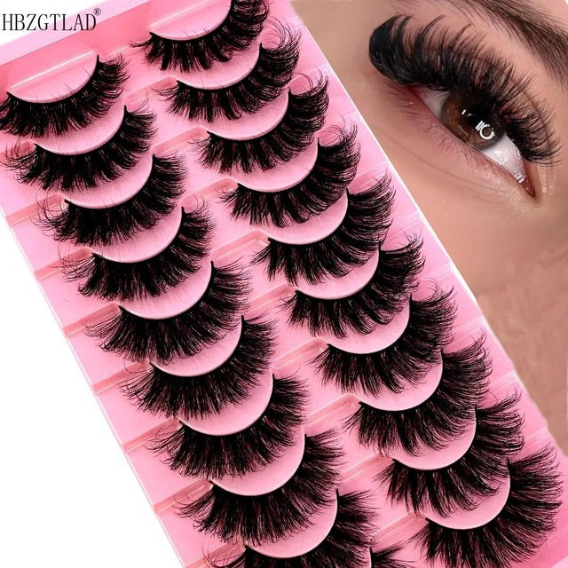 Künstliche Wimpern Katzenaugen-Look, 8D Volumenwimpern, Black, 10 Paar - Bild 1