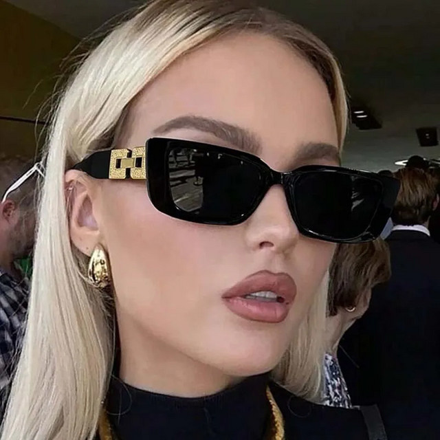 CAIPAI Sonnenbrille Cat Eye, Vollrand, Kunststoff, Damen, Schwarz, Beige - Bild 1