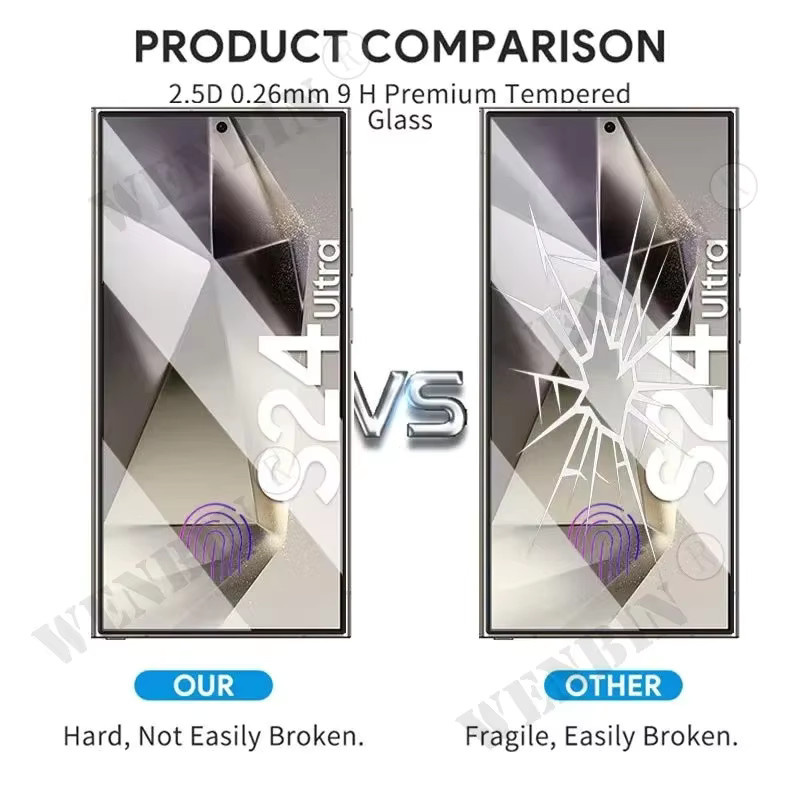 3er Pack Displayschutzfolie aus gehärtetem Glas für Samsung Galaxy S26 S25 S24 S23 S22 Ultra Plus FE A57 A56 A36 A17 in Transparent - Bild 3