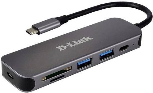 D-Link DUB-2325/E USB-C Multiport Hub mit 5 Ports USB 3.2 Gen 2 in Anthrazit - Bild 1