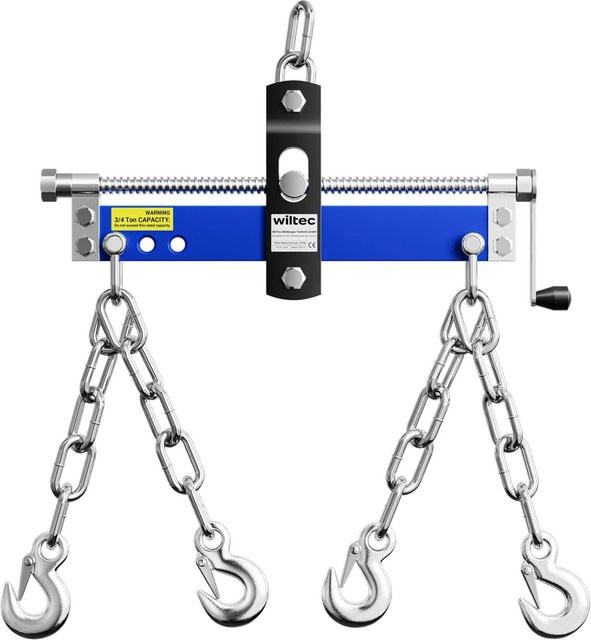 Wiltec Kettenzug Balancierer aus Stahl in Blau mit 750 kg Tragkraft - Bild 1