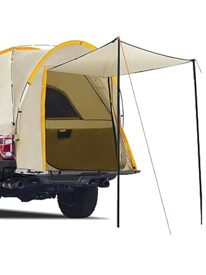 HiMISS Pickup-Truck-Zelt aus wasserdichtem 210D Oxford Polyester mit Markise in Beige - Bild 4