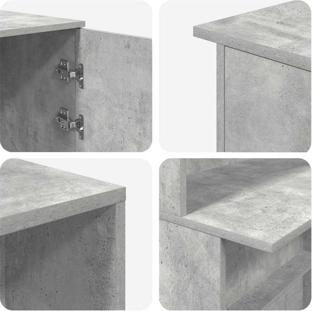 Empfangstresen Yiwydaa in Betongrau, modern und matt, B/T/H: 180 x 50 x 103,5 cm - Bild 1