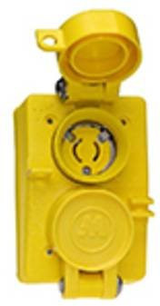 Molex NEMA Einbaubuchse in Gelb - Bild 1