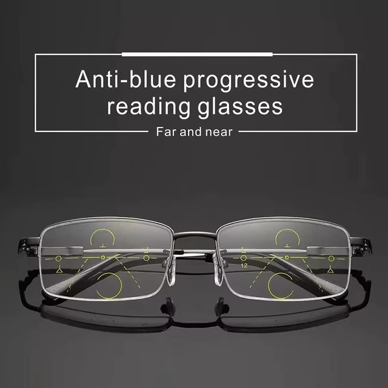Mai Blume Lesebrille, Halbrahmen, Titan, rechteckig, Herren, +4 - Bild 3