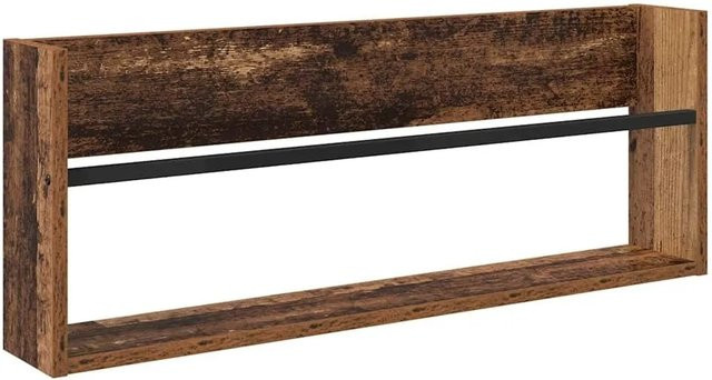 vidaXL Magazinregal aus Holzwerkstoff in Braun, Wandmontage, B/T/H: 80 x 12 x 30 cm - Bild 1