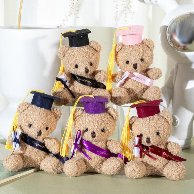 Linyi toy Abschlussbär Plüsch Schlüsselanhänger, 30-teiliges Set, brown - Bild 1