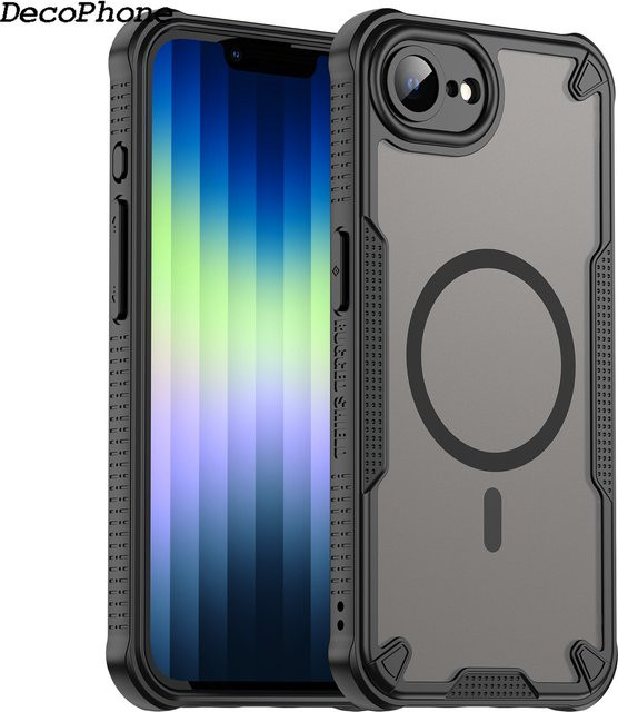 DecoPhone Matte Schutzhülle für iPhone 17e und 16e in Schwarz, Transluzente Hautfreundliche Rückseiten-Hülle - Bild 1