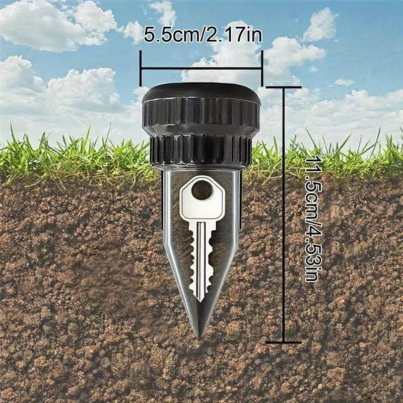 YOCITY Schlüsselbox in Sprinkler-Design als realistischer Versteck für deinen Garten, Schwarz, Kunststoff - Bild 6