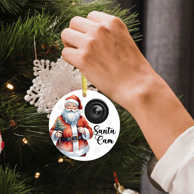 Santa Cam Weihnachtsmann Hängeornament aus Kunststoff in Mehrfarbig für Weihnachtsbaum und Dekoration - Bild 3