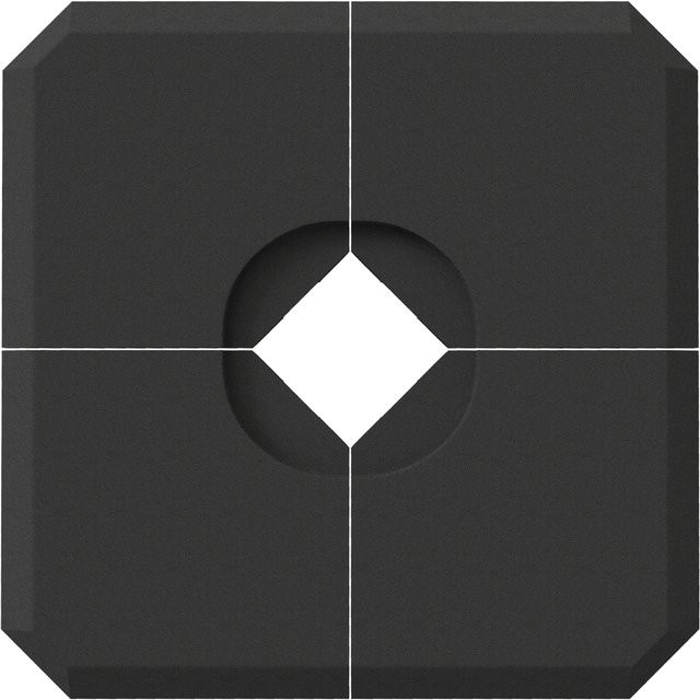 Outsunny Schirmgewicht Set aus 4 Teilen, Schwarz, mit 80 kg Wasser oder 120 kg Sand befüllbar, B/T/H: 100 x 100 x 9,5 cm - Bild 1