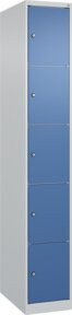 C+P Schließfachschrank Classic PLUS mit 1 Abteil in Grau und Blau, H x B x T: 185 x 30 x 50 cm - Bild 1