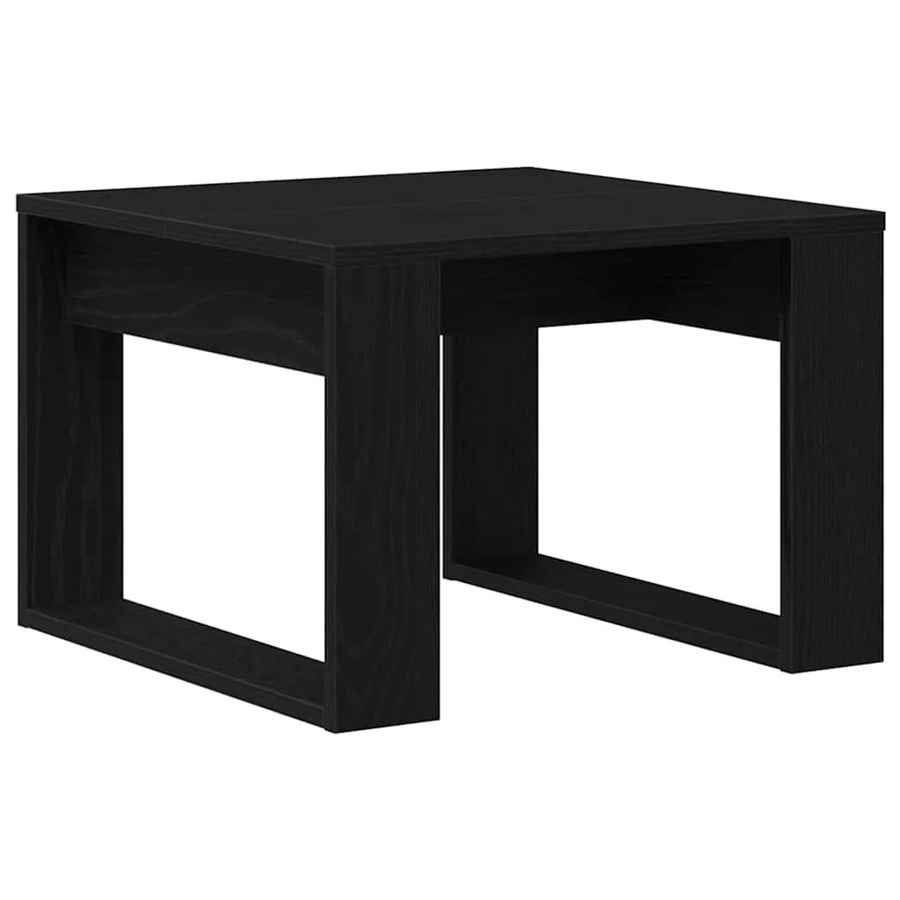 vidaXL Couchtisch in Schwarz und Eichen-Optik aus Holzwerkstoff, B/T/H: 50 x 50 x 35 cm - Bild 2