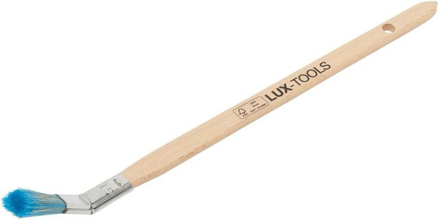 LUX-TOOLS Universal Plattpinsel gebogen für wasserbasierte Lacke mit Synthetikborsten, Breite: 15 mm - Bild 1