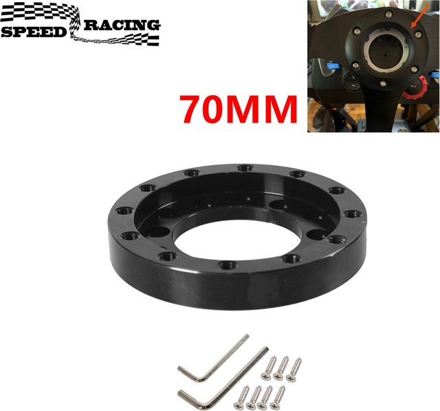 70 mm Racing Lenkrad Adapter Platte aus Aluminium für Logitech G25 G27 24 Loch Modifikation Set - Bild 1