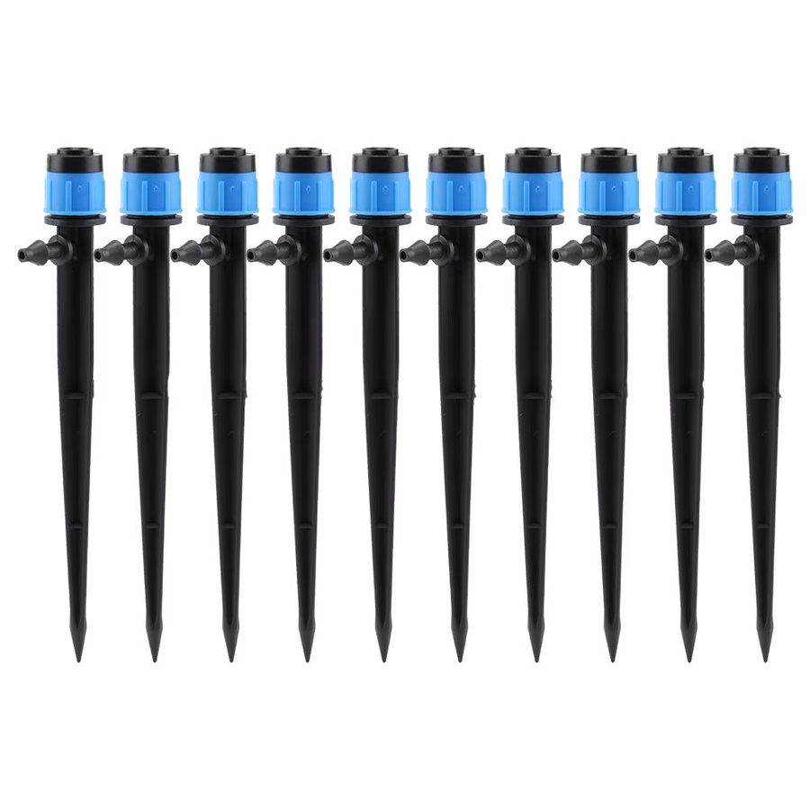 360 Grad Rotations Sprinkler Set mit Tropfern für Garten und Landwirtschaft, Schwarz, 10 bis 40 Stück, passend für 1/4 Zoll Schlauch - Bild 7
