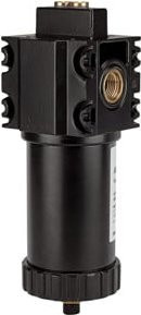 Riegler Aktivkohlefilter in Schwarz ohne Differenzdruckmanometer mit G 1/2 Anschluss und 0,005 mg/m³ Filterleistung - Bild 1