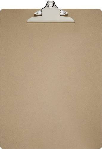 Maulclassic Klemmbrett DIN A3 aus Hartfaserholz in Braun mit Nostalgieklemmer B/H/T: 31,0 x 45,0 x 4,0 cm - Bild 1