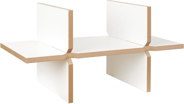 Tojo Solo Modul Regal in Weiß, freistehend und minimalistisch mit offener Rückseite - Bild 1