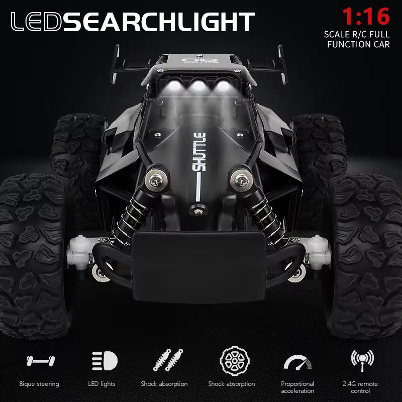 ZWN RC Auto, 1:16, 2,4 GHz, mit LED-Leuchten, Off-Road, ferngesteuert - Bild 4