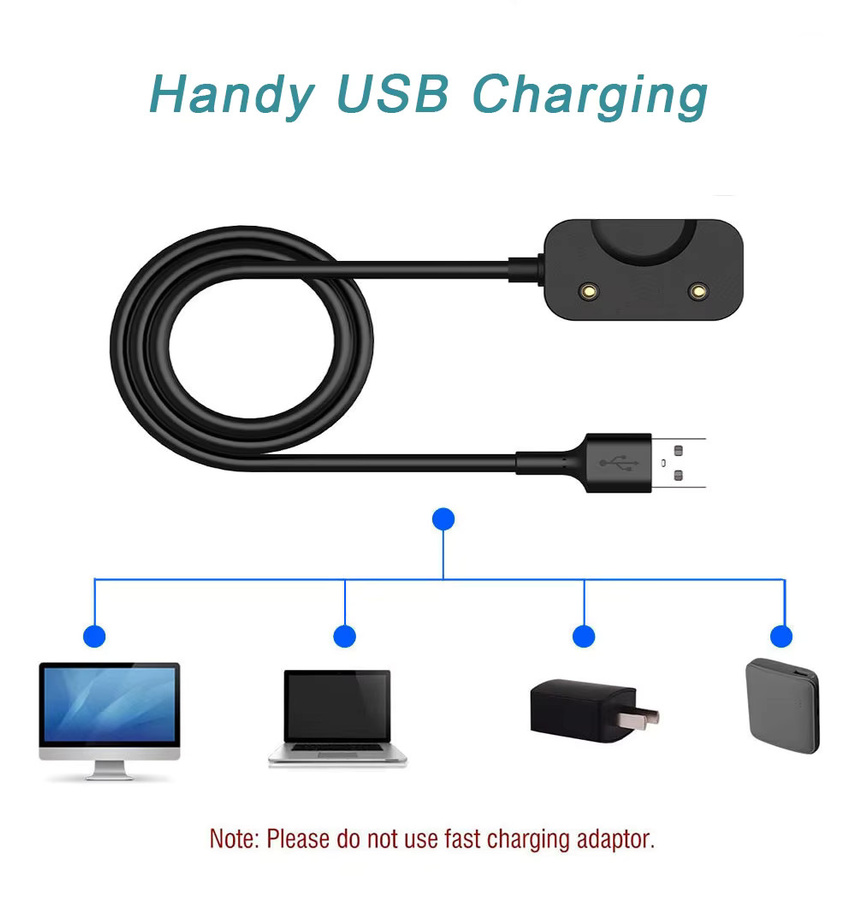 Samsung Magnetisches USB-Ladekabel für Galaxy Fit3 R390 Smart-Armband, Schwarz, 1 m - Bild 5