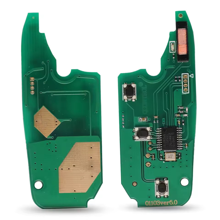 YIQIXIN Ersatzschlüssel für Ford KA mit 433 MHz ID46 PCF7946 Chip und SIP22 Klinge, Schwarz - Bild 3