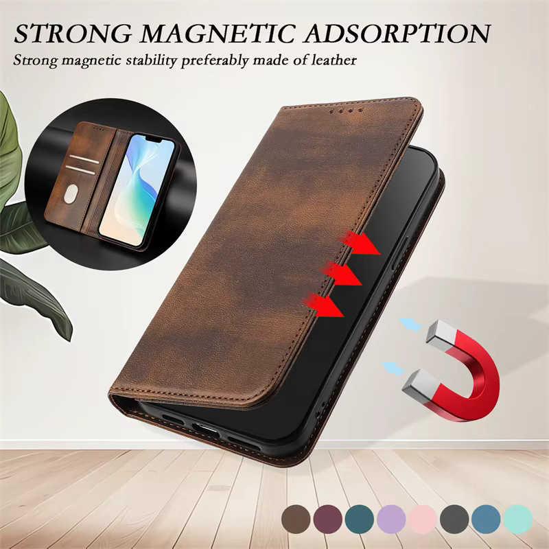 Note70T Magnetische Leder-Brieftaschen-Handyhülle für Realme 16 Pro+ 15 14 13 GT8 GT7 C85 C71 P4 P3 Pro - Bild 3