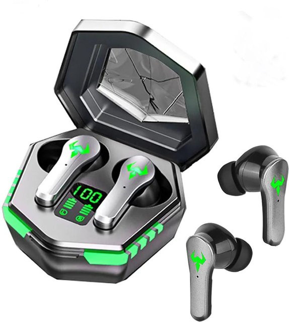Kebidumei True Wireless Bluetooth 5.2 Sportkopfhörer in Schwarz mit 9D-Stereo-Surround-Sound, Rauschunterdrückung und Mikrofon - Bild 1