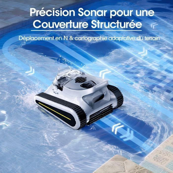 Kabelloser Poolroboter in Grau zur Reinigung von Boden, Wänden und Wasseroberfläche für Einbau- und Aufstellbecken mit Akkubetrieb - Bild 2