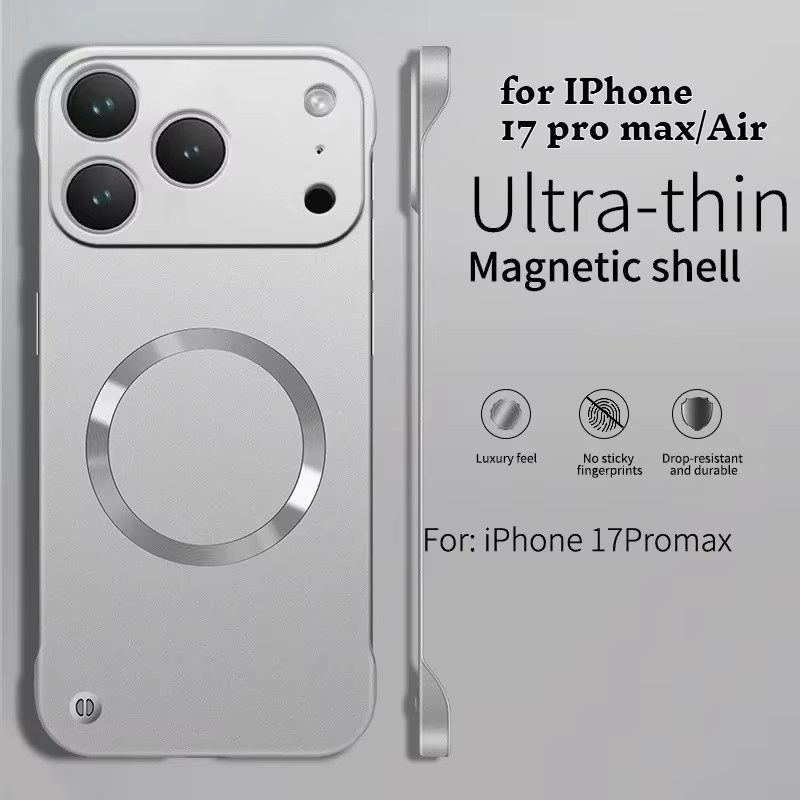 Rahmenlose magnetische Schutzhülle aus mattem PC für iPhone 18 Pro Max 17 16 15 14 13 Max, stoßfest und MagSafe kompatibel, Farbe: Grün - Bild 2