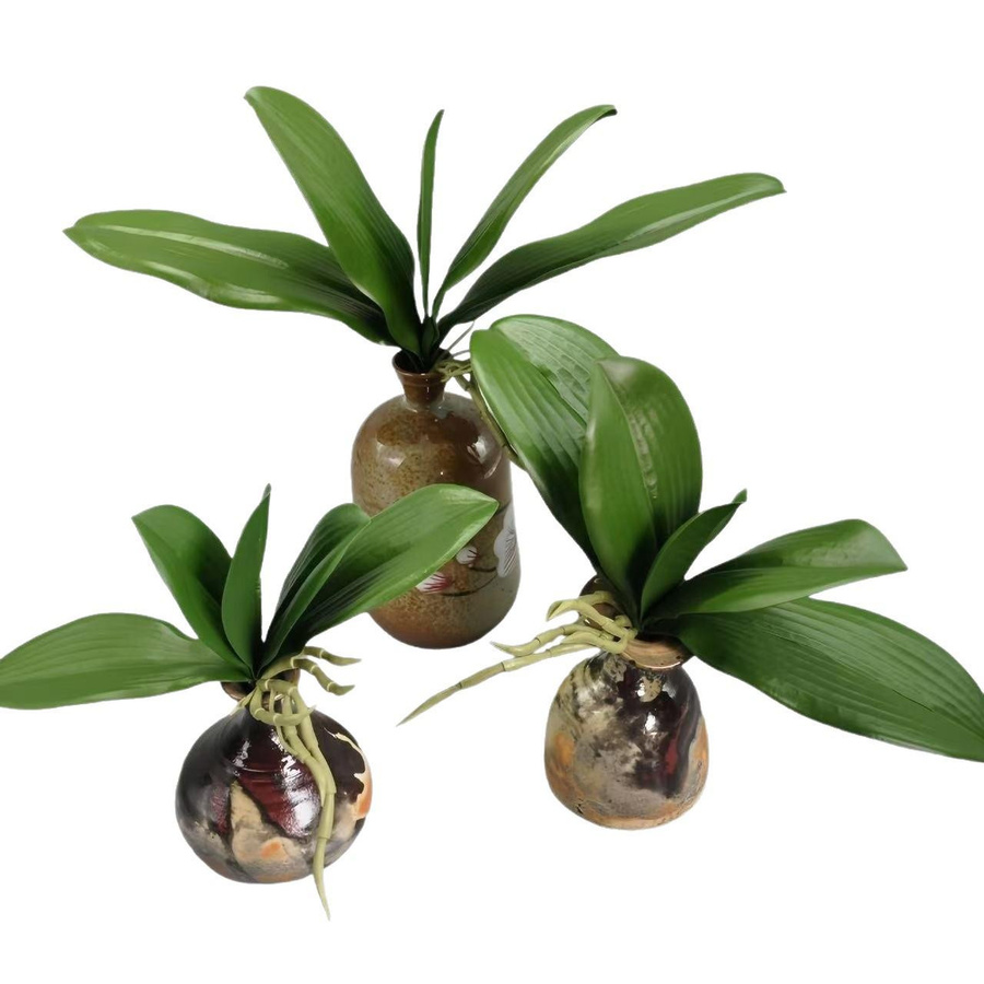 Phalaenopsis-Orchidee aus Seidenmaterial und PU in Grün für Blumengestecke von Shopping Party - Bild 2