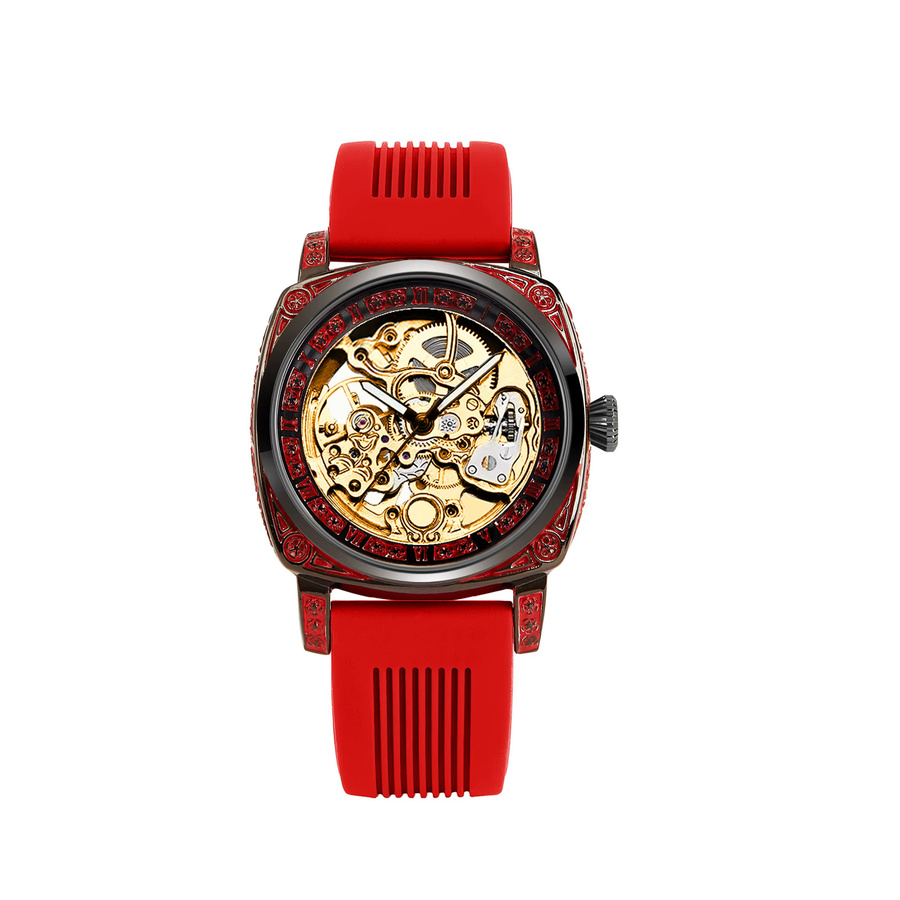 CAROTIF Armbanduhr Automatik, Messing, Gold, Silikon, Damen - Bild 5