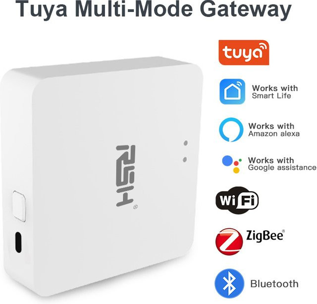 Tuya Multi-Modus ZigBee Bluetooth Gateway Hub Smart Home Bridge zur Sprachsteuerung mit Alexa und Google Home in Grau oder Weiß - Bild 1