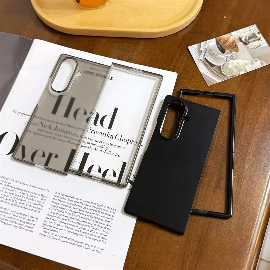 Samsung Handyhülle für Galaxy Z Fold 7 6 5 4 3 Transparent Matt Ultradünn Schlank mit harter Rückseite - Bild 1