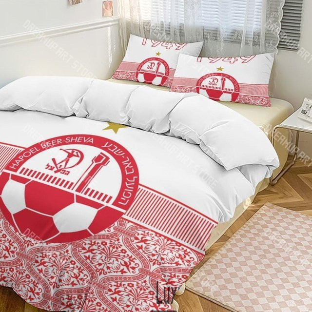 Bettwäsche Set Hapoel Beer Sheva von Binchi Fitness in Rot mit Bettbezug und Kissenbezug, B/H: 150 x 200 cm - Bild 1