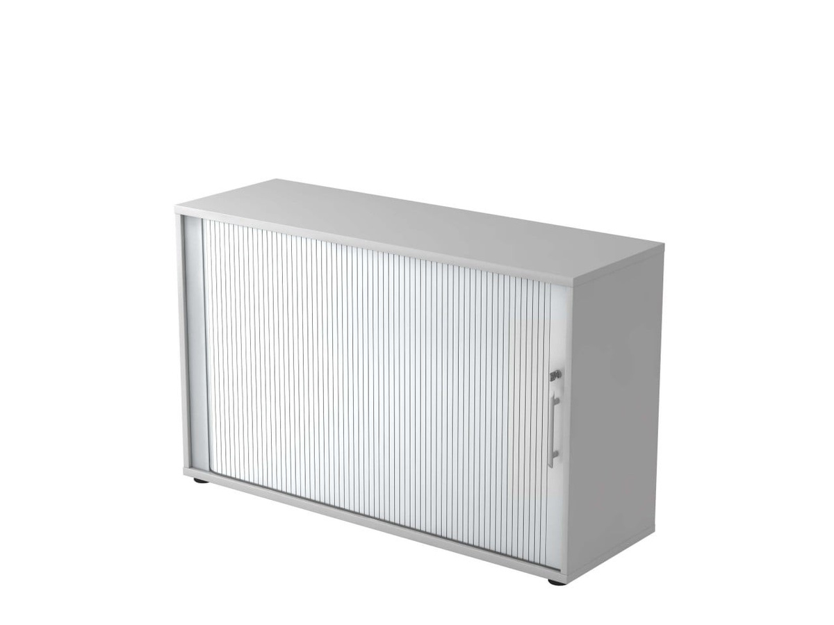 BIGBOXX Rollladenschrank aus Holz und Metall in Grau Matt im modernen Design - Bild 1