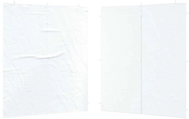 vidaXL Party Zelt Seitenteile 2er Set Weiß B: 200 cm, H: 195 cm aus PE und Stahl - Bild 1
