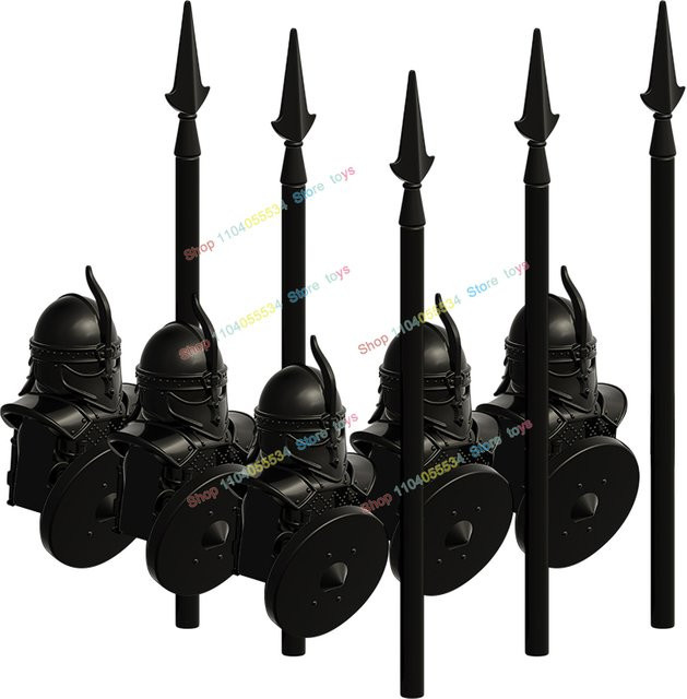DR.TONG Spiel Armee Soldaten Ritter, Actionfiguren, Zubehör, Kunststoff, Schwarz - Bild 1