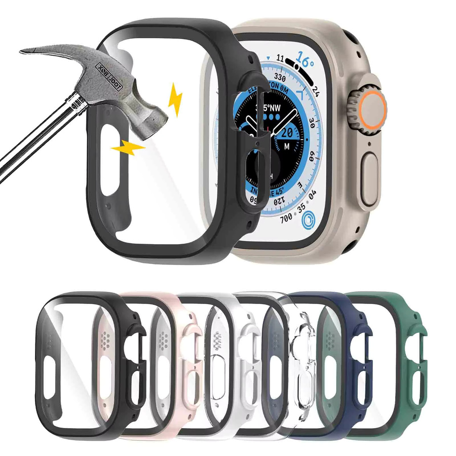 Abdeckung für Apple Watch Ultra 2, 49 mm, PC, gehärtetes Glas, green - Bild 3